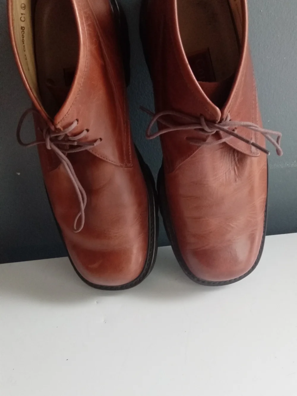 Cole Haan Country Mens Brown‎ Leather Chukka Boots Square Toe Lug Sole 9.5M